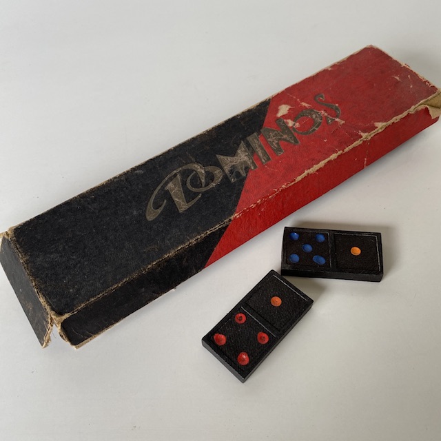 GAME, Vintage Dominoes - Boxed Black Red